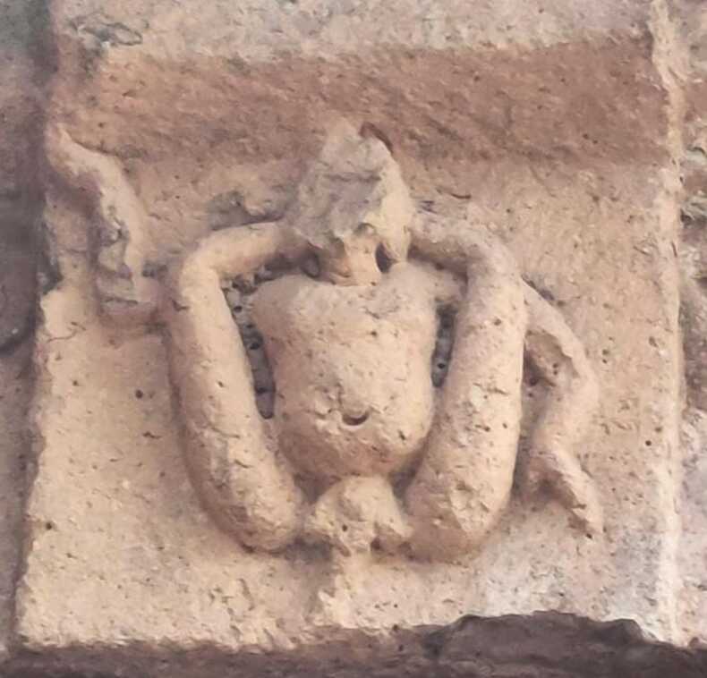 A depiction of Yogi in a yogic asana